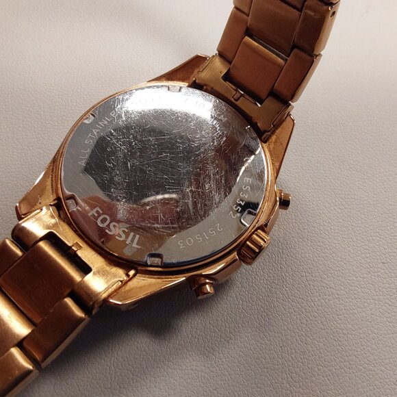 Fossil Riley Multifunction Rose Gold Toned Stainless Steel Watch -ES3352 - Picture 5 of 5